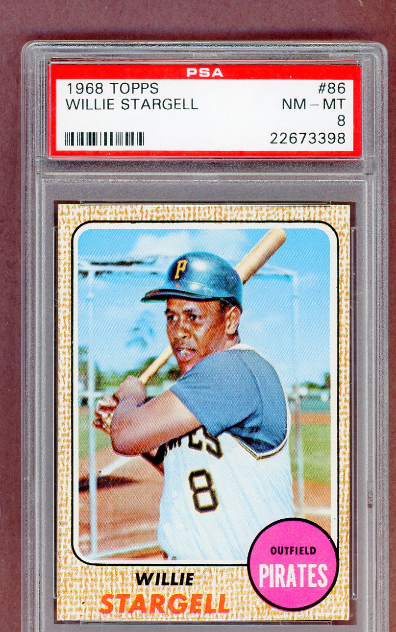 1968 Topps Baseball #086 Willie Stargell Pirates PSA 8 NM/MT 561356