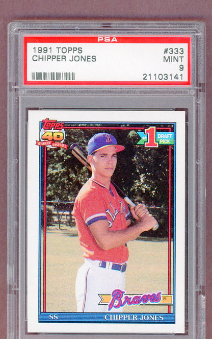1991 Topps #333 Chipper Jones Braves PSA 9 MINT 561363