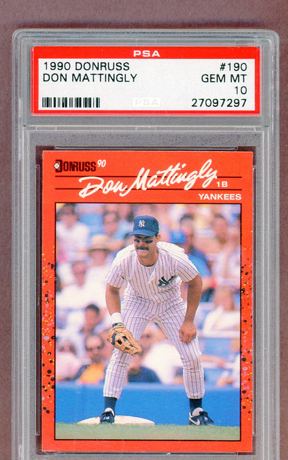 1990 Donruss #190 Don Mattingly Yankees PSA 10 GEM MINT 561364