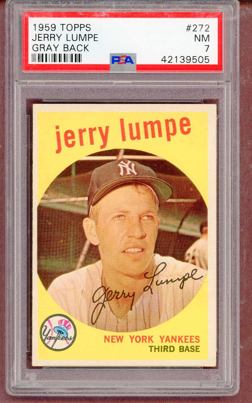 1959 Topps Baseball #272 Jerry Lumpe Yankees PSA 7 NM 561366