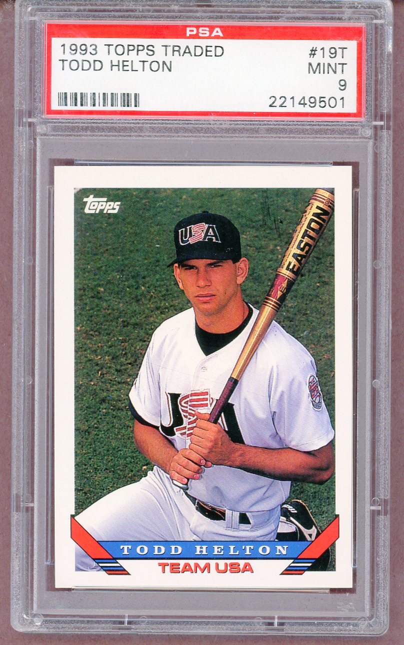 1993 Topps Traded #019T Todd Helton Team USA PSA 9 MINT 561369