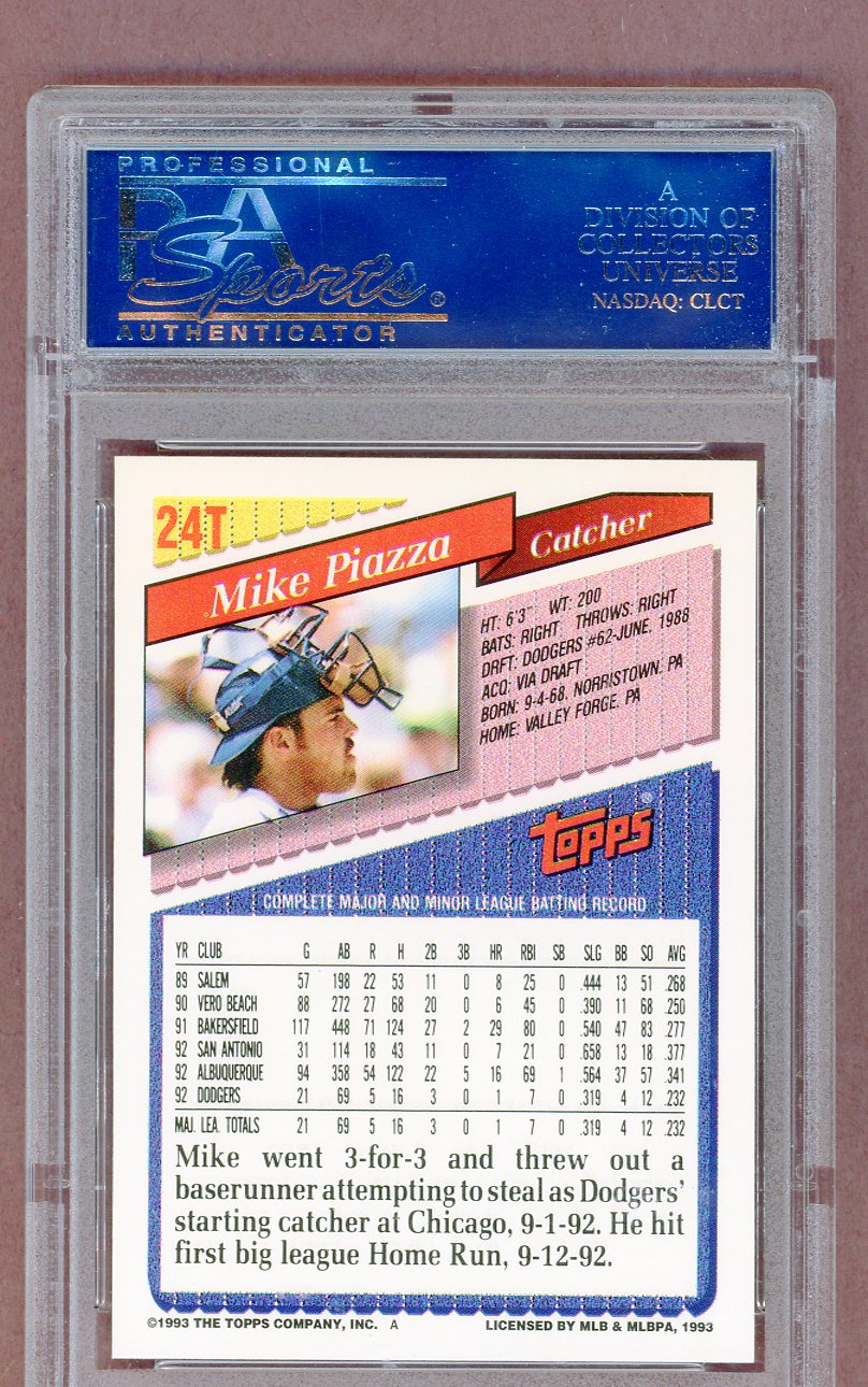 1993 Topps Traded #024T Mike Piazza Dodgers PSA 9 MINT 561371