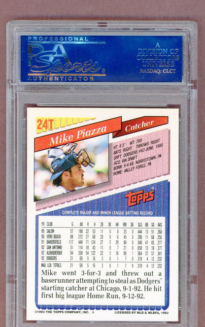 1993 Topps Traded #024T Mike Piazza Dodgers PSA 9 MINT 561371