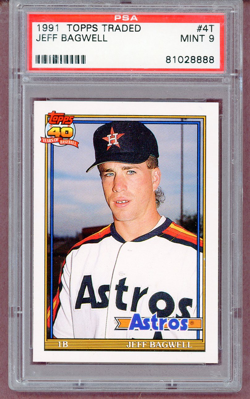 1991 Topps Traded #004T Jeff Bagwell Astros PSA 9 MINT 561373