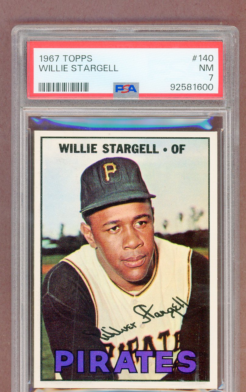 1967 Topps Baseball #140 Willie Stargell Pirates PSA 7 NM 561376