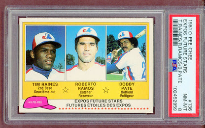 1981 O Pee Chee #136 Tim Raines Expos PSA 8 NM/MT 561377