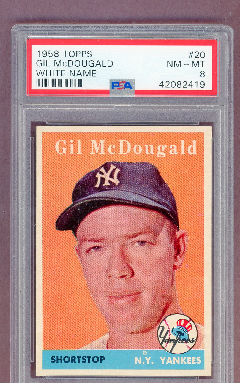 1958 Topps Baseball #020 Gil McDougald Yankees PSA 8 NM/MT 561388