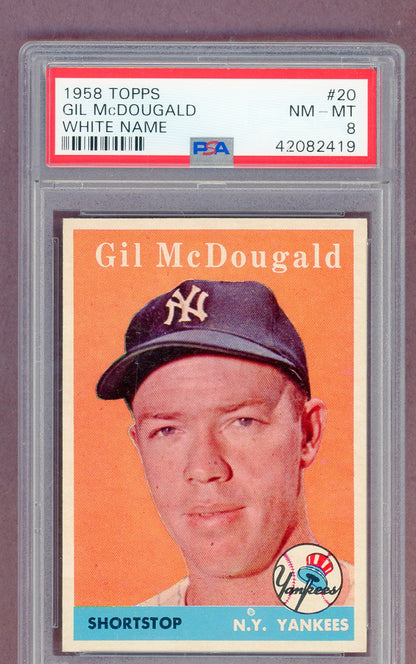1958 Topps Baseball #020 Gil McDougald Yankees PSA 8 NM/MT 561388