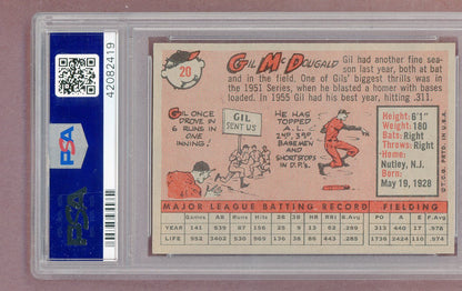 1958 Topps Baseball #020 Gil McDougald Yankees PSA 8 NM/MT 561388
