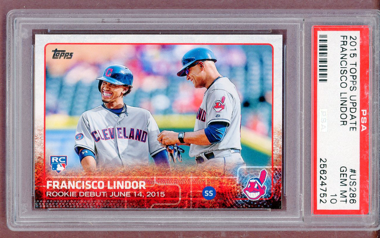 2015 Topps Update #US286 Francisco Lindor Indians PSA 10 GEM MINT 561390