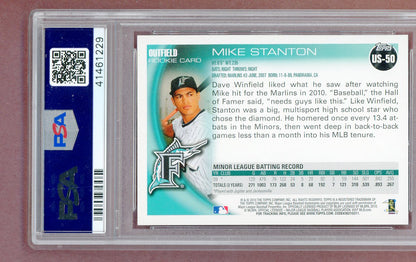 2010 Topps Update #US50 Giancarlo Stanton Marlins PSA 10 GEM MINT 561392