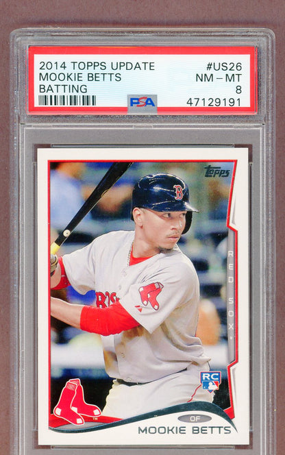 2014 Topps Update #US26 Mookie Betts Red Sox PSA 8 NM/MT 561399