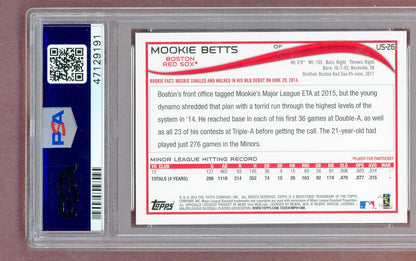 2014 Topps Update #US26 Mookie Betts Red Sox PSA 8 NM/MT 561399