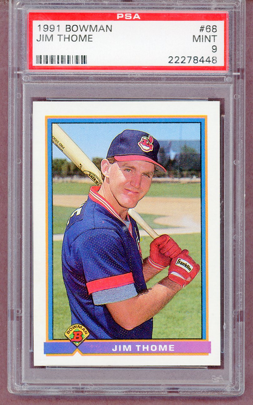 1991 Bowman #068 Jim Thome Indians PSA 9 MINT 561401