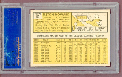 1963 Topps Baseball #060 Elston Howard Yankees PSA 7 NM 561402