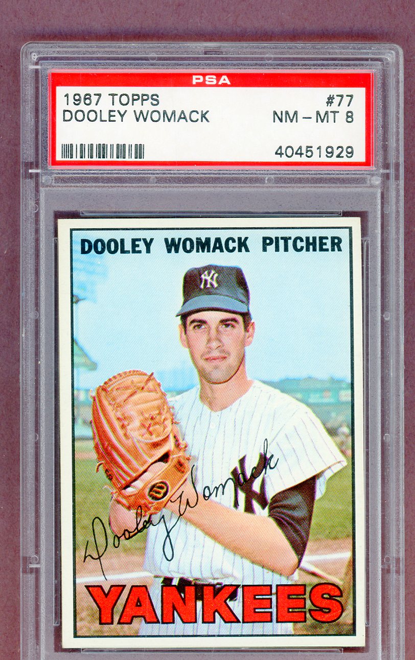 1967 Topps Baseball #077 Dooley Womack Yankees PSA 8 NM/MT 561404