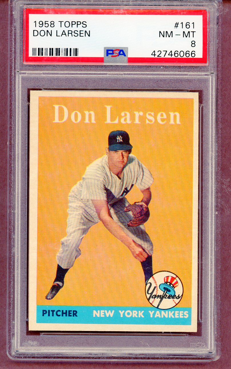 1958 Topps Baseball #161 Don Larsen Yankees PSA 8 NM/MT 561406