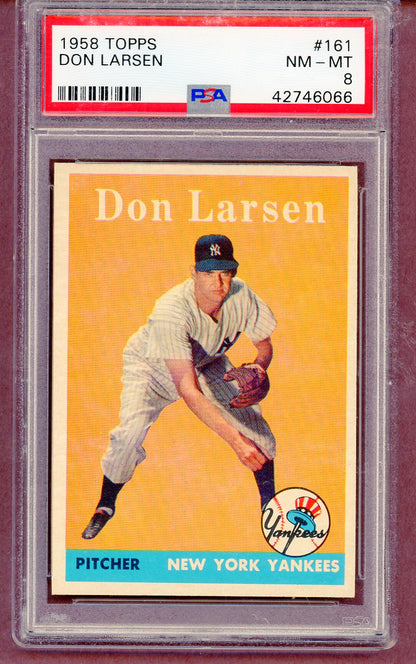 1958 Topps Baseball #161 Don Larsen Yankees PSA 8 NM/MT 561406