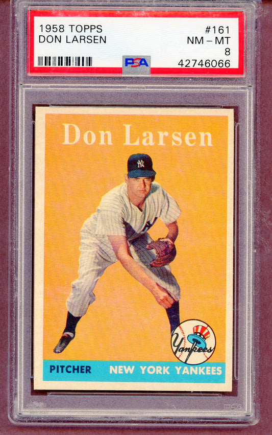 1958 Topps Baseball #161 Don Larsen Yankees PSA 8 NM/MT 561406