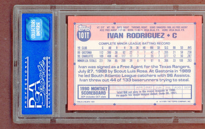1991 Topps Traded #101T Ivan Rodriguez Rangers PSA 9 MINT 561408