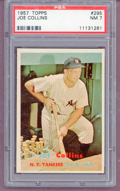 1957 Topps Baseball #295 Joe Collins Yankees PSA 7 NM 561410