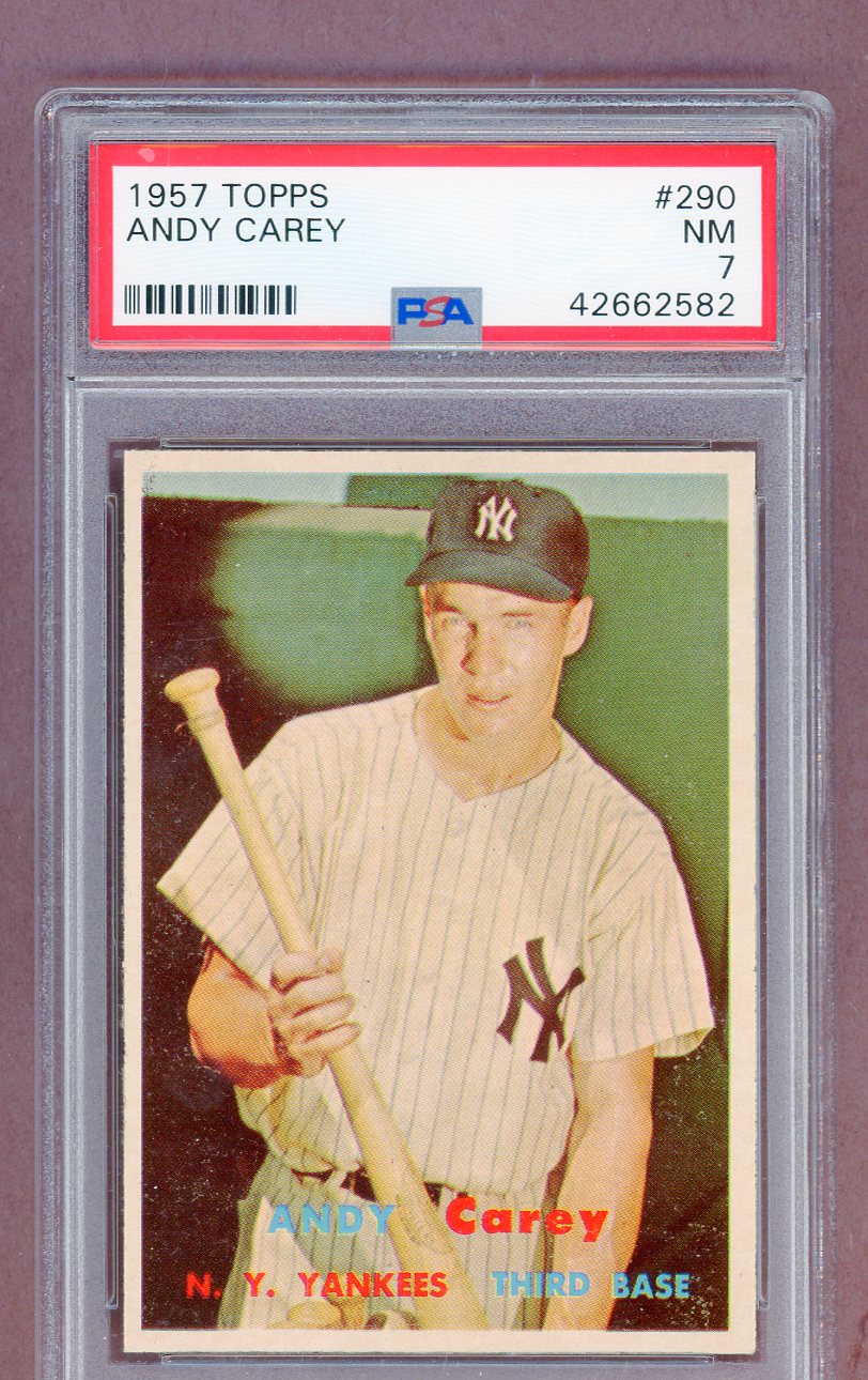 1957 Topps Baseball #290 Andy Carey Yankees PSA 7 NM 561412