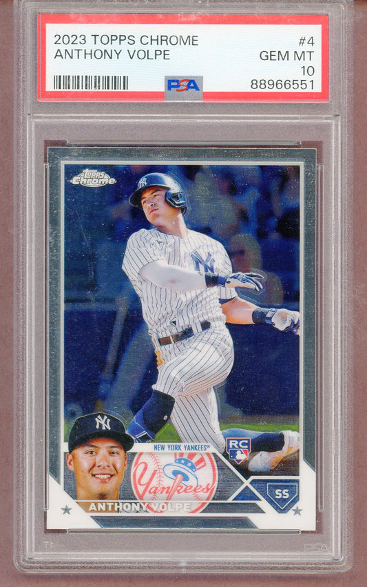 2023 Topps Chrome #004 Anthony Volpe Yankees PSA 10 GEM MINT 561414