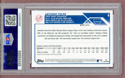 2023 Topps Chrome #004 Anthony Volpe Yankees PSA 10 GEM MINT 561414