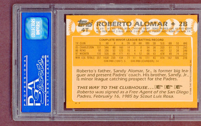 1988 Topps Traded #004T Roberto Alomar Padres PSA 9 MINT 561423