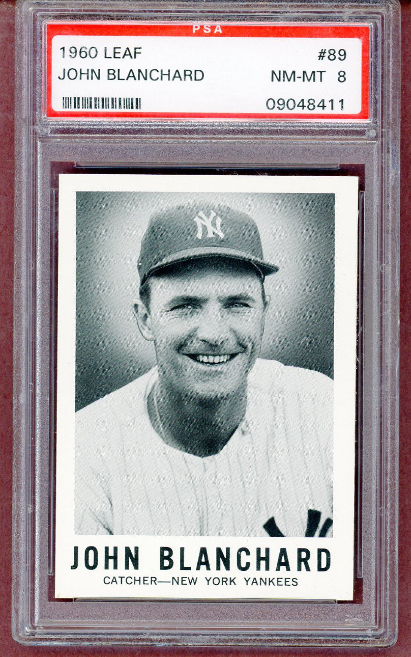 1960 Leaf Baseball #089 John Blanchard Yankees PSA 8 NM/MT 561425