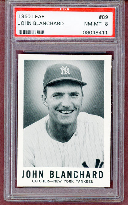 1960 Leaf Baseball #089 John Blanchard Yankees PSA 8 NM/MT 561425