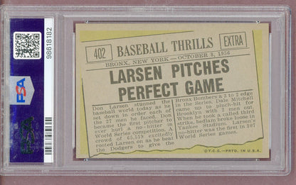 1961 Topps Baseball #402 Don Larsen IA Yankees PSA 8 NM/MT 561426