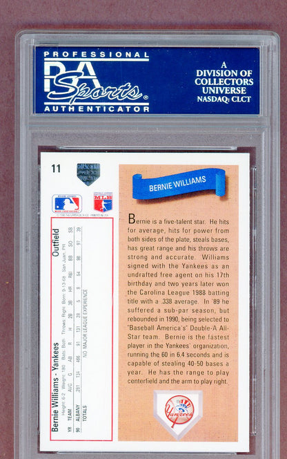 1991 Upper Deck #011 Bernie Williams Yankees PSA 9 MINT 561428