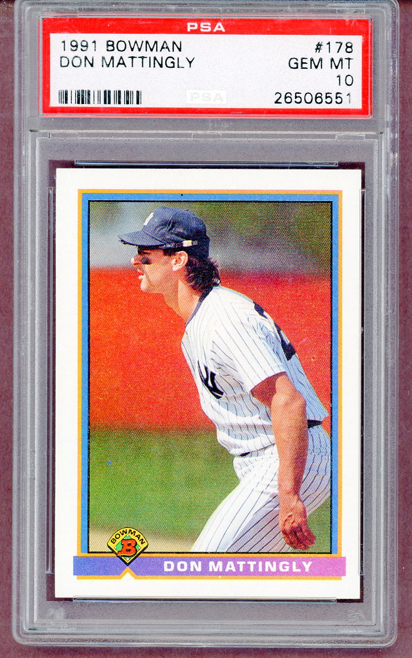 1991 Bowman #178 Don Mattingly Yankees PSA 10 GEM MINT 561429