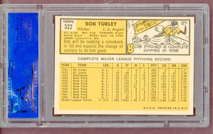 1963 Topps Baseball #322 Bob Turley Angels PSA 8 NM/MT 561430