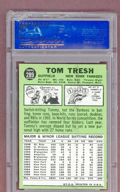 1967 Topps Baseball #289 Tom Tresh Yankees PSA 7 NM 561432