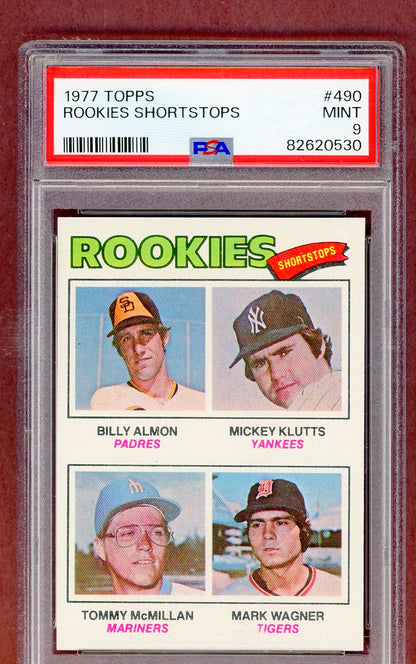 1977 Topps Baseball #490 Mickey Klutts Yankees PSA 9 MINT 561439