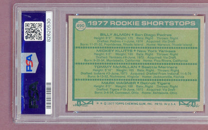 1977 Topps Baseball #490 Mickey Klutts Yankees PSA 9 MINT 561439