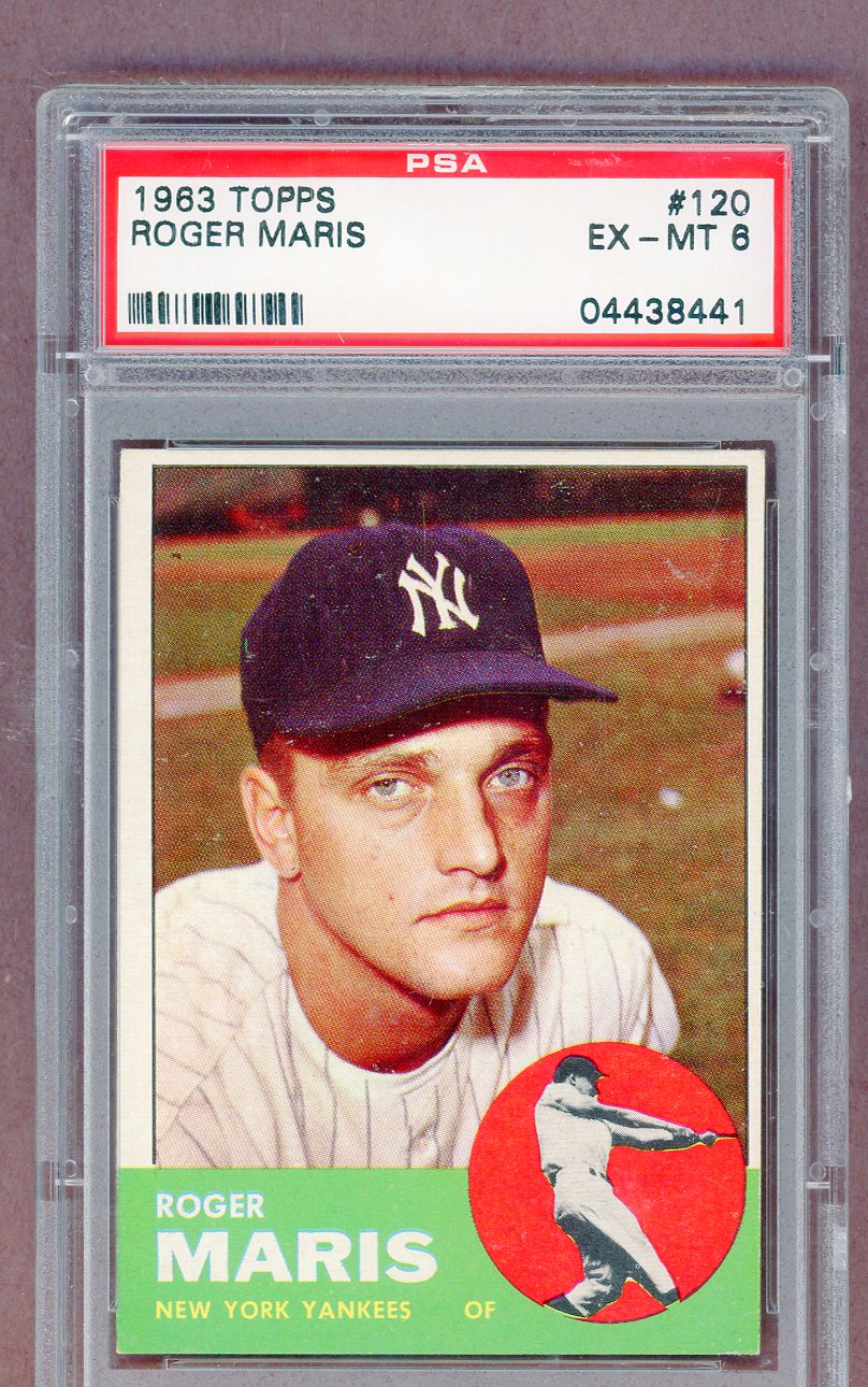 1963 Topps Baseball #120 Roger Maris Yankees PSA 6 EX-MT 561451