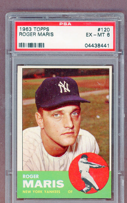 1963 Topps Baseball #120 Roger Maris Yankees PSA 6 EX-MT 561451