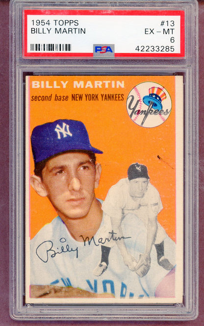 1954 Topps Baseball #013 Billy Martin Yankees PSA 6 EX-MT 561454