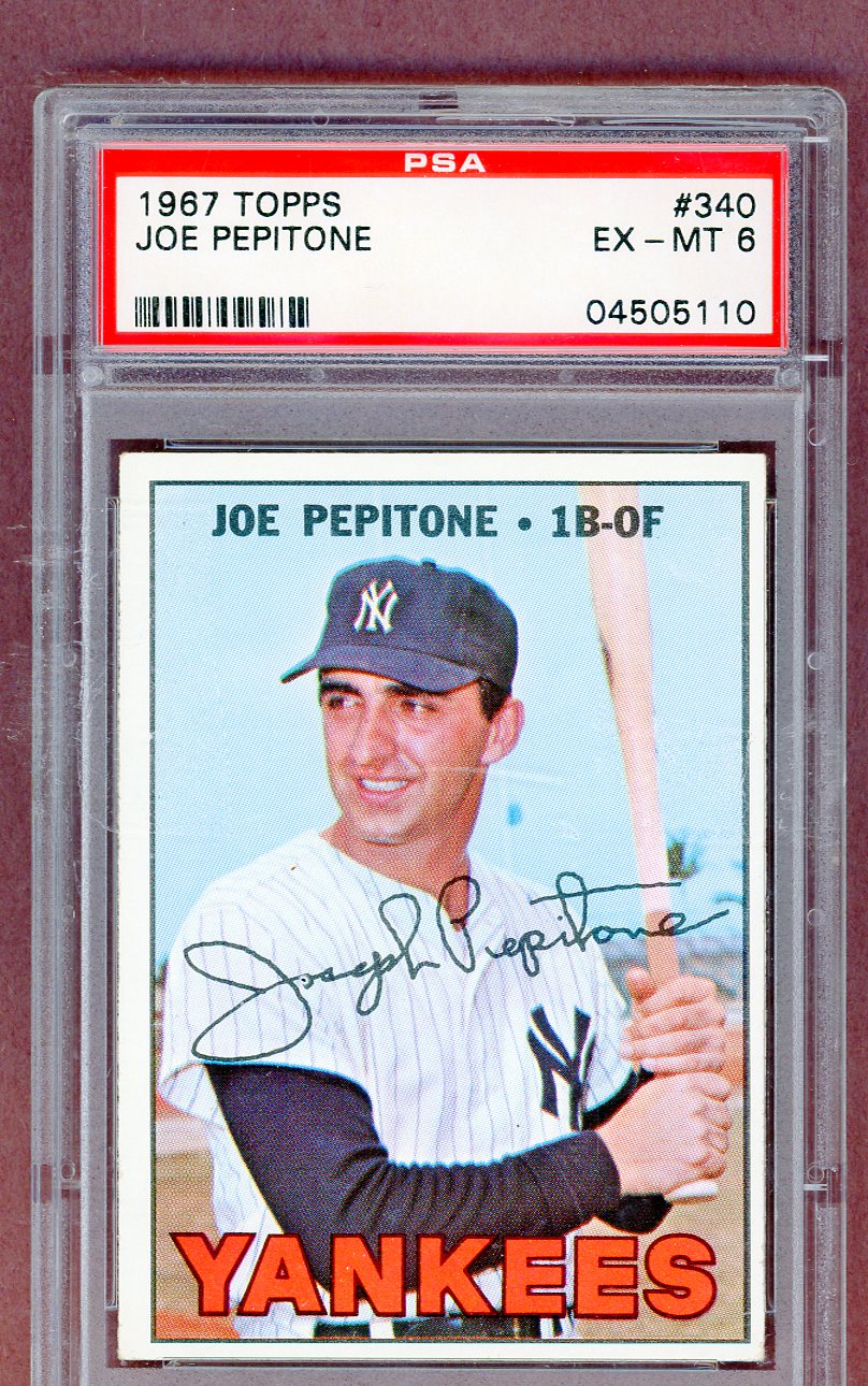 1967 Topps Baseball #340 Joe Pepitone Yankees PSA 6 EX-MT 561455