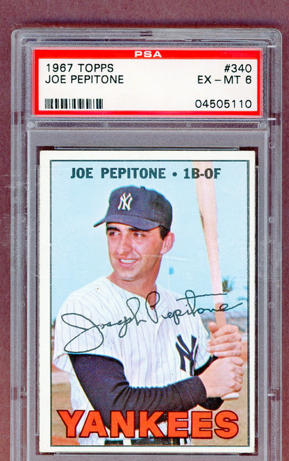 1967 Topps Baseball #340 Joe Pepitone Yankees PSA 6 EX-MT 561455