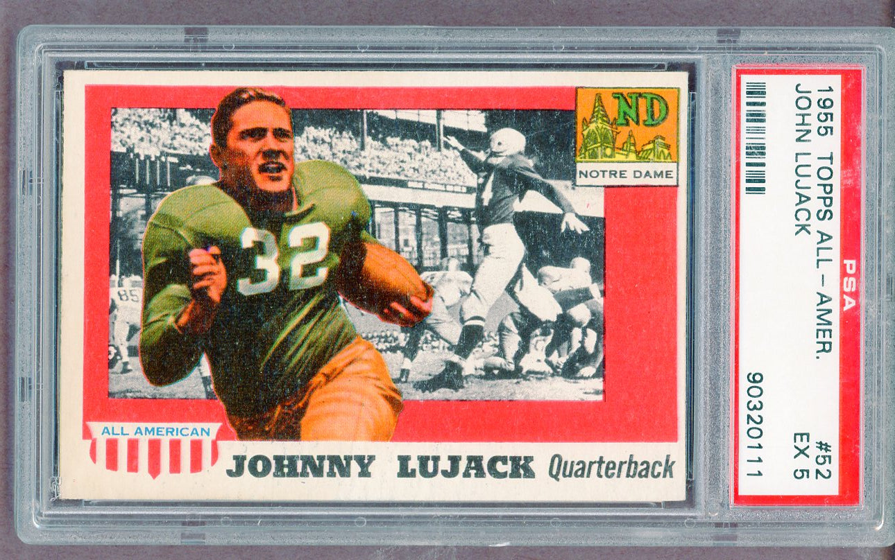 1955 Topps Football #052 Johnny Lujack Notre Dame PSA 5 EX 561458