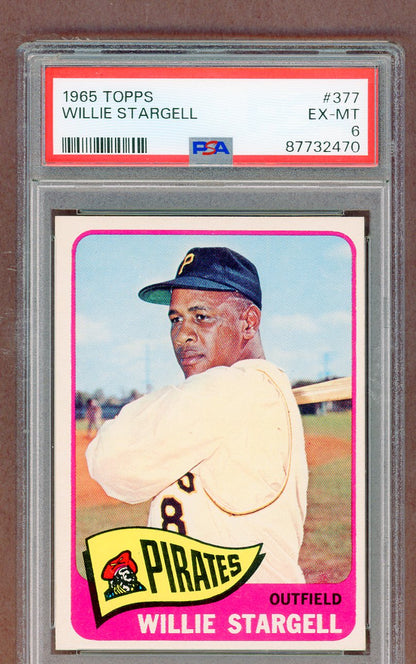 1965 Topps Baseball #377 Willie Stargell Pirates PSA 6 EX-MT 561459