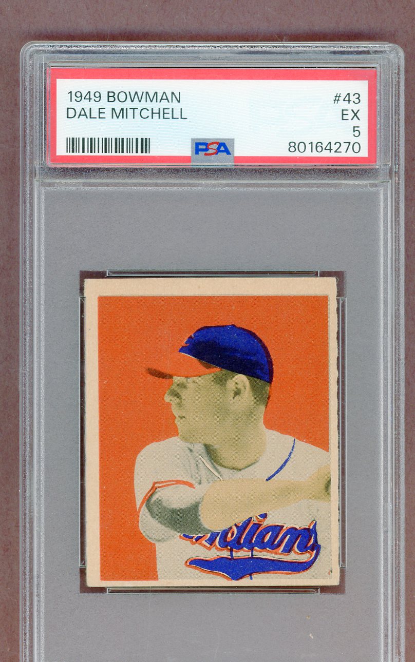 1949 Bowman Baseball #043 Dale Mitchell Indians PSA 5 EX 561460