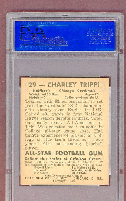 1948 Leaf Football #020 Charley Trippi Cardinals PSA 2 GD 561471
