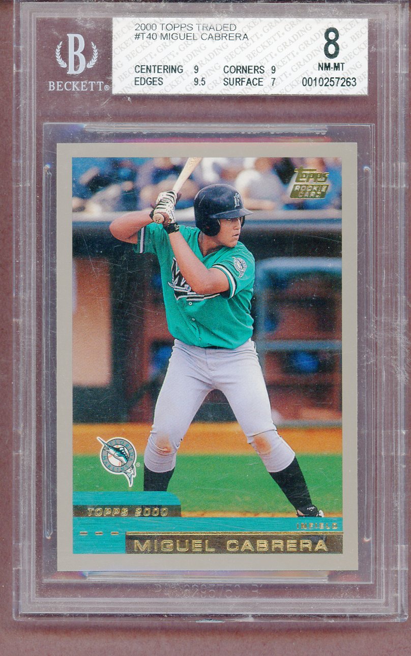2000 Topps Traded #T40 Miguel Cabrera Marlins BVG 8 NM/MT 561478