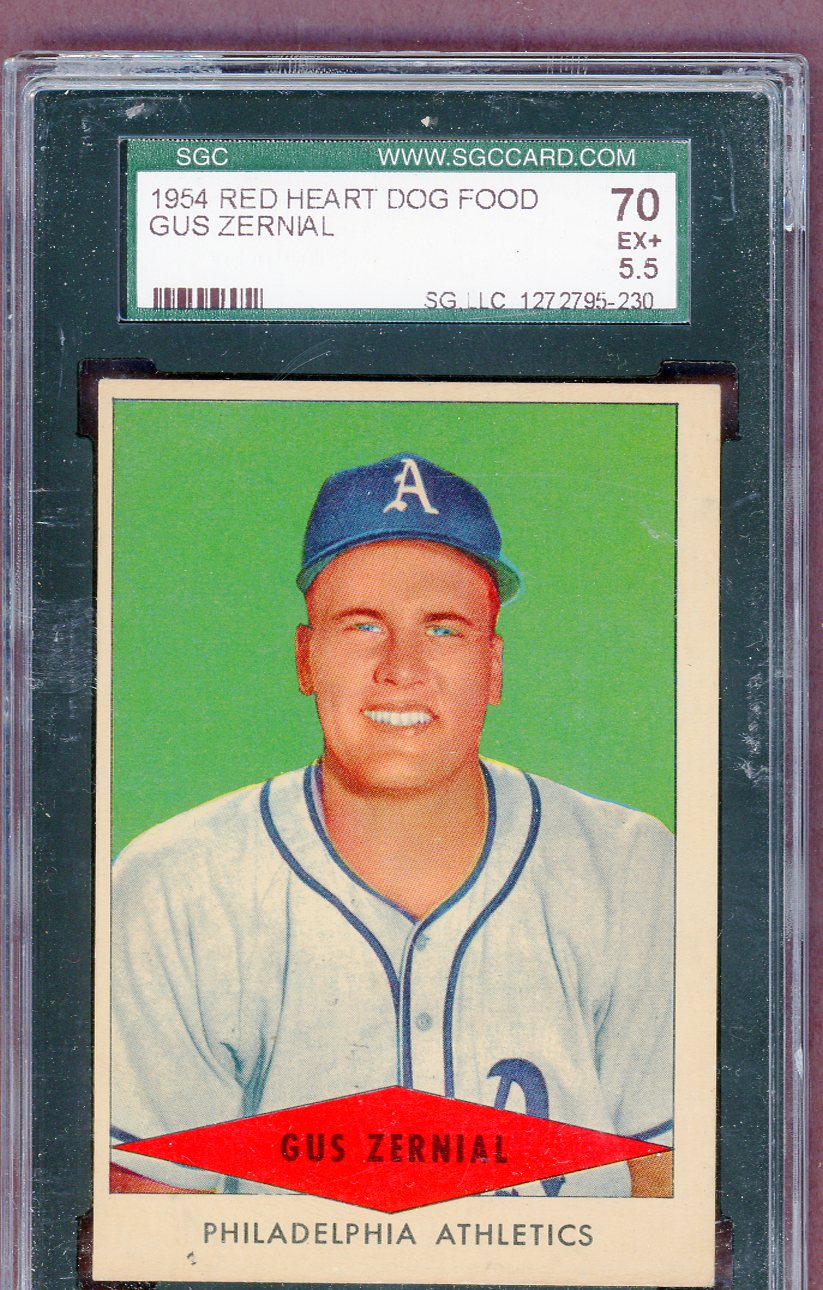 1954 Red Heart Gus Zernial A's SGC 5.5 EX+ 561483