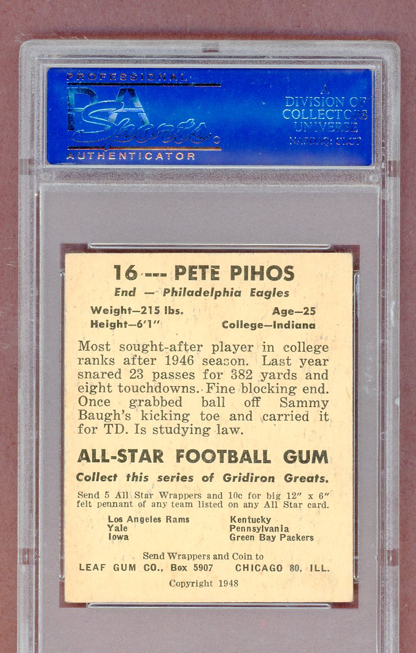 1948 Leaf Football #016 Pete Pihos Eagles PSA 5 EX 561491